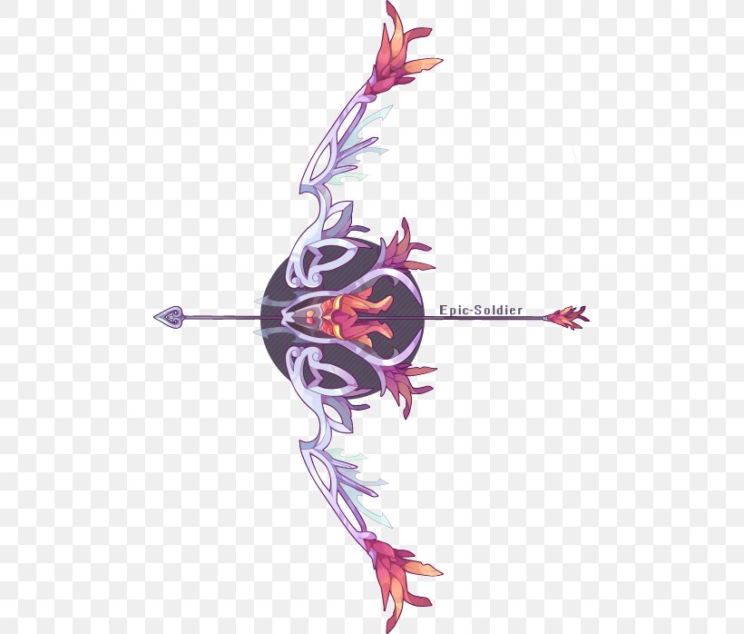 Ranged Weapon Sword Bow And Arrow Drawing, PNG, 481x698px, Watercolor, Cartoon, Flower, Frame, Heart Download Free