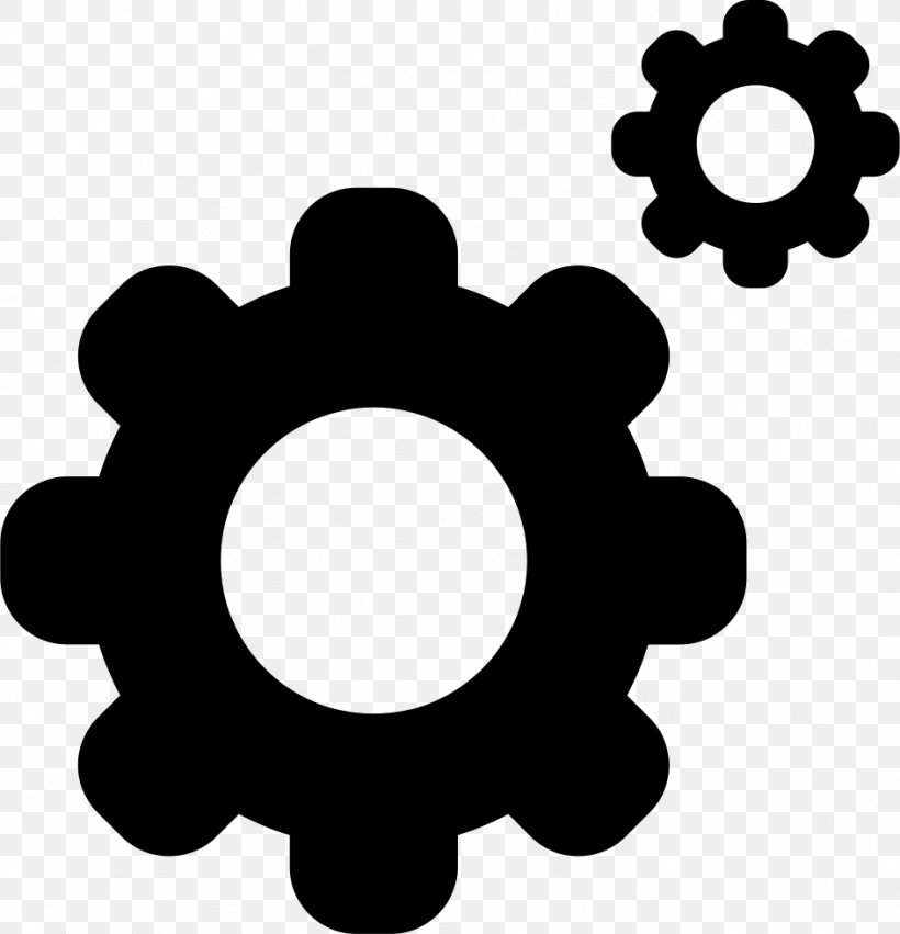 Gear Clip Art, PNG, 944x980px, Gear, Black, Black And White, Flower, Mechanical Engineering Download Free