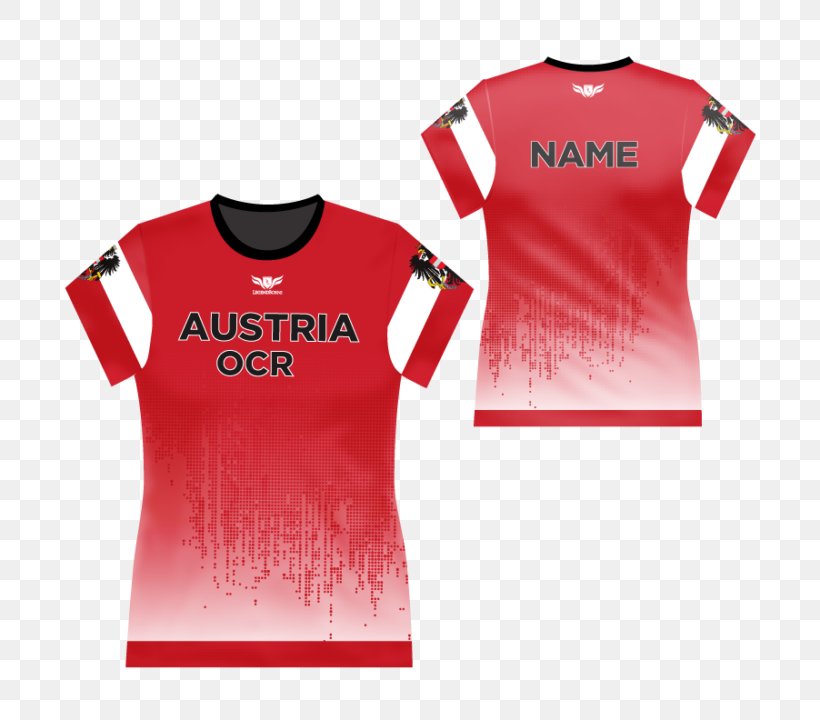 Jersey T-shirt Sleeve Team, PNG, 720x720px, Jersey, Active Shirt, Arm, Austria, Brand Download Free