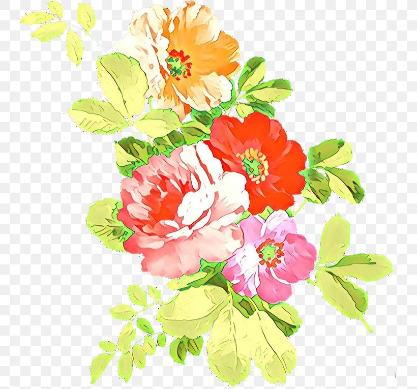 Rose, PNG, 741x765px, Cartoon, Flower, Flowering Plant, Petal, Pink Download Free