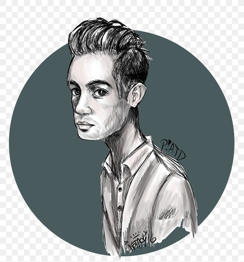 Brendon Urie Panic! At The Disco Fan Art Drawing, PNG, 813x882px, Brendon Urie, Art, Black And White, Death Of A Bachelor, Deviantart Download Free