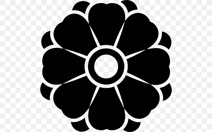 Flower Clip Art, PNG, 512x512px, Flower, Black, Black And White, Floral Design, Monochrome Download Free