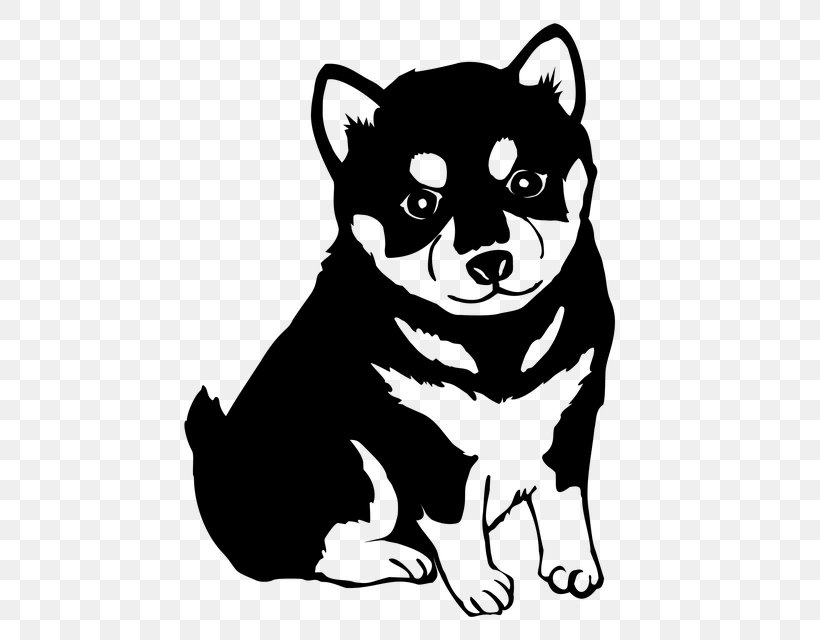 Vector Graphics Clip Art Puppy Shiba Inu Pet, PNG, 533x640px, Puppy, Animal, Black, Blackandwhite, Canidae Download Free