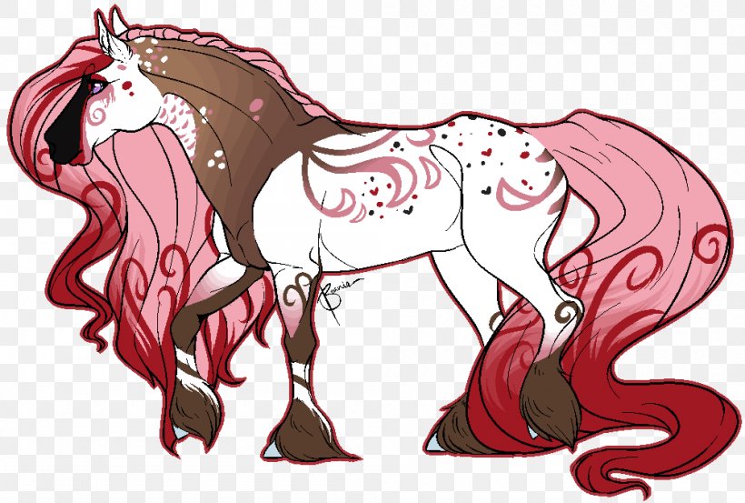 Mustang Unicorn Mane Illustration Muscle, PNG, 1000x675px, Watercolor, Cartoon, Flower, Frame, Heart Download Free