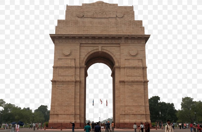 India Gate The Red Fort Jama Masjid, Delhi Qutb Minar Rajpath, PNG, 3445x2253px, India Gate, Agra, Ancient Roman Architecture, Arch, Chandni Chowk Download Free