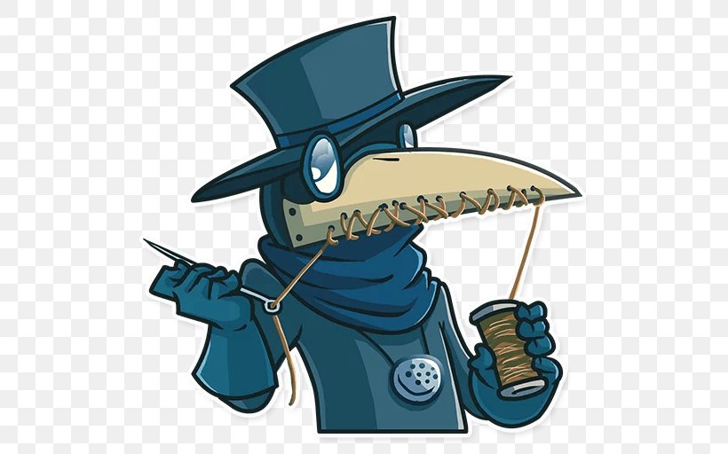 Plague Doctor Clip Art Telegram Sticker, PNG, 512x512px, Plague Doctor, Cartoon, Emoticon, Fictional Character, Machine Download Free