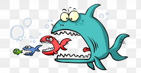 Cartoon Fish - Fish Eating Food Clip Art PNG