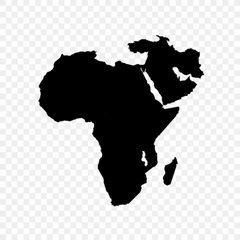 North Africa Middle East East Africa World Map, PNG, 1200x1200px, North Africa, Africa, Black, Black And White, Blank Map Download Free