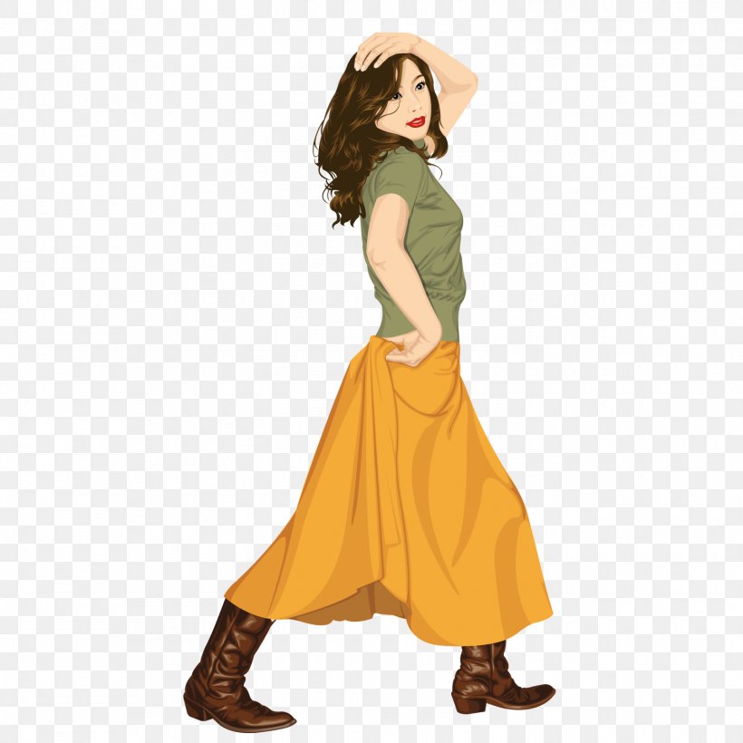 Skirt Woman Illustration, PNG, 1500x1500px, Watercolor, Cartoon, Flower, Frame, Heart Download Free