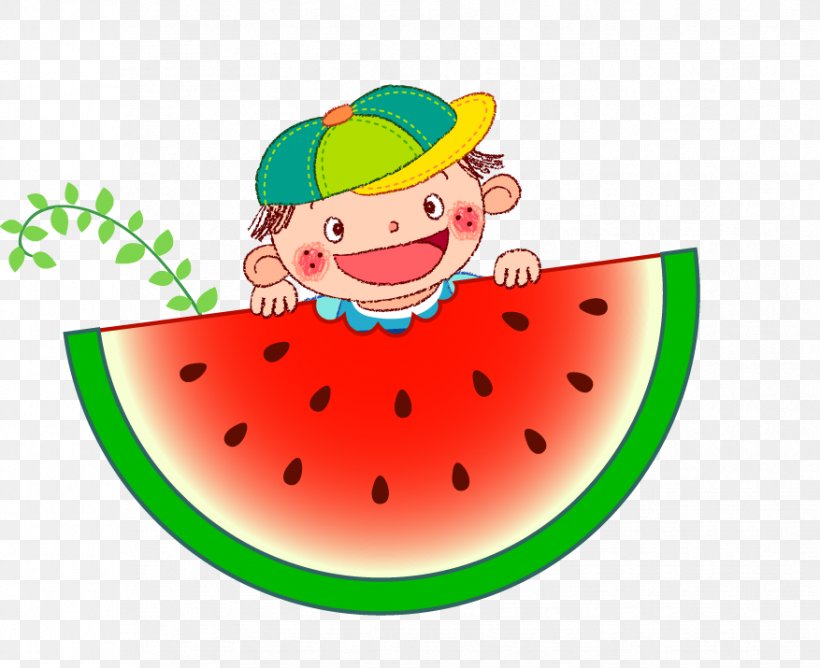 Watermelon Child Clip Art, PNG, 877x715px, Watermelon, Boy, Cartoon, Child, Citrullus Download Free