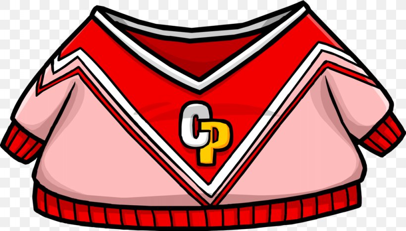 Club Penguin Cheerleading Uniform T-shirt Sweater Clip Art, PNG, 1024x585px, Club Penguin, Area, Artwork, Brand, Cheerleading Download Free