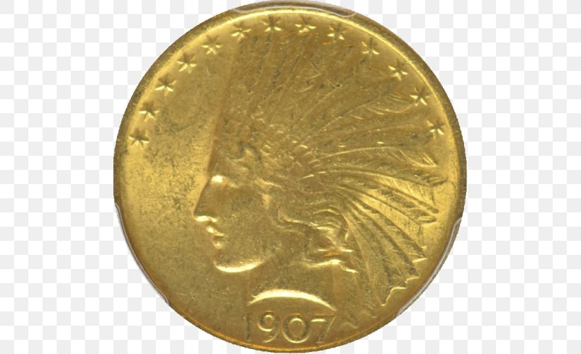 Gold Coin Indian Head Gold Pieces Indian Head Cent, PNG, 500x500px, Coin, American Gold Eagle, Brass, Bullion, Bullion Coin Download Free