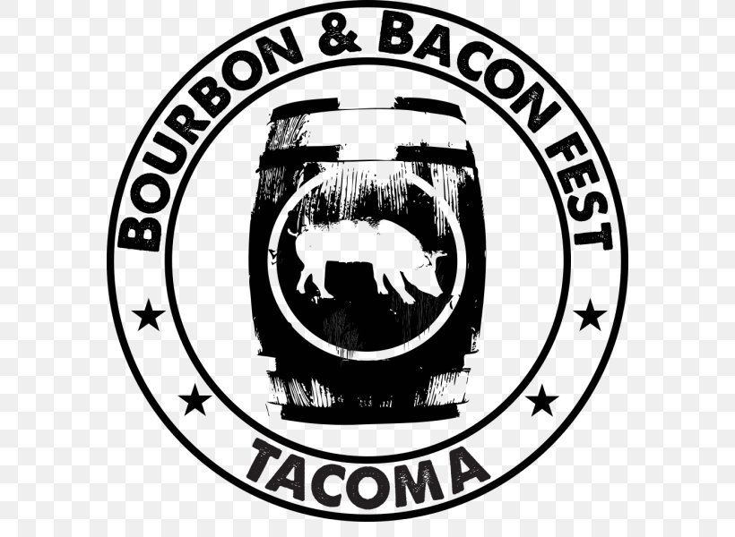 Bourbon Whiskey Bourbon & Bacon Fest 2018, PNG, 582x600px, Bourbon Whiskey, Area, Bacon, Black And White, Brand Download Free