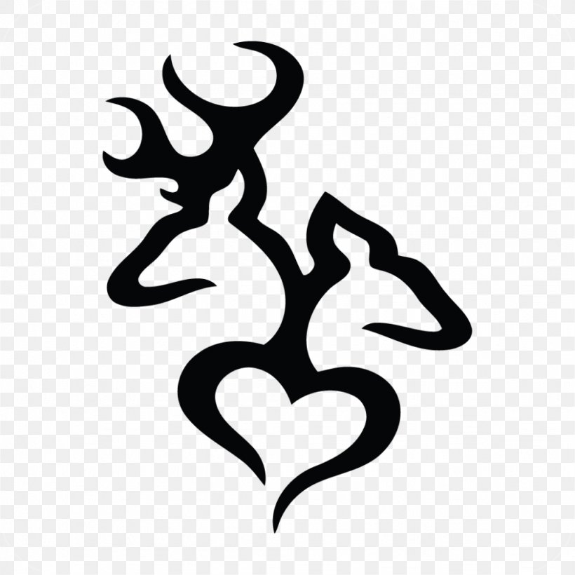 Deer Decal Heart Sticker Clip Art, PNG, 1024x1024px, Deer, Antler, Black And White, Body Jewelry, Browning Arms Company Download Free