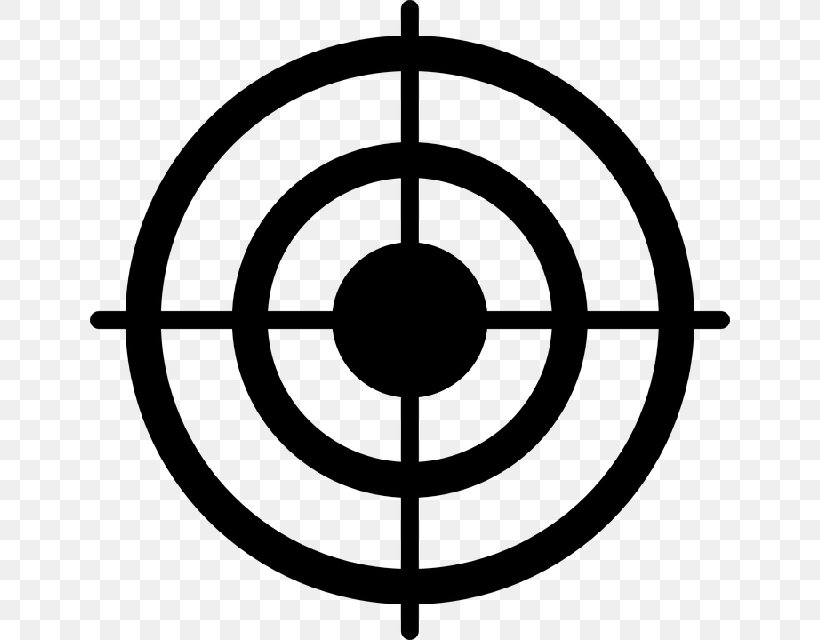 Bullseye Shooting Target Clip Art, PNG, 640x640px, Bullseye, Area, Black And White, Darts, Shooting Target Download Free