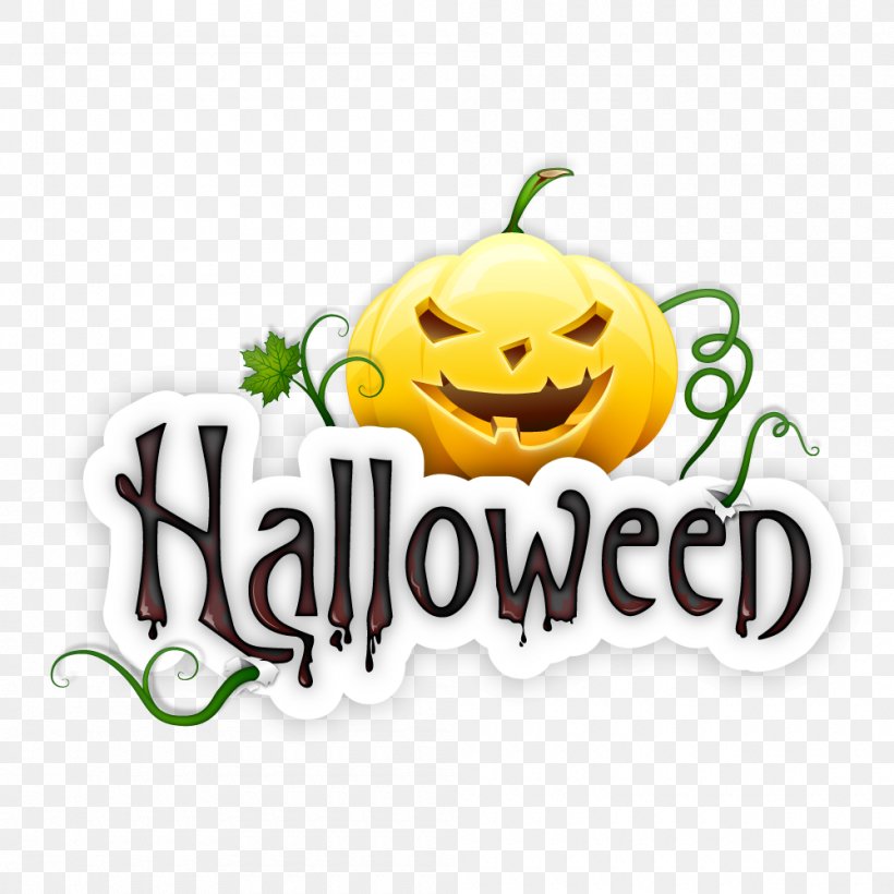 Halloween Card Jack-o'-lantern Clip Art, PNG, 1000x1000px, Halloween, Brand, Clip Art, Emoticon, Food Download Free