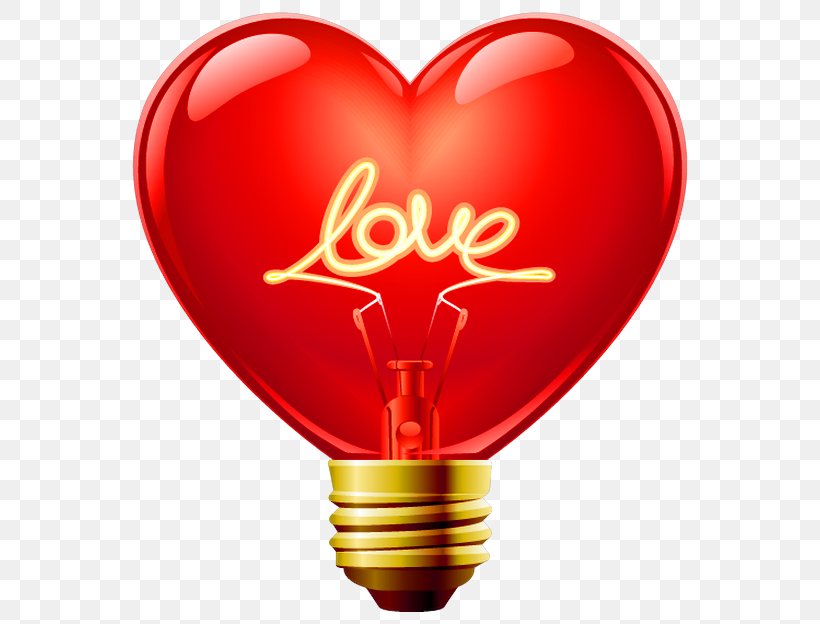 Incandescent Light Bulb Heart Clip Art, PNG, 575x624px, Watercolor, Cartoon, Flower, Frame, Heart Download Free