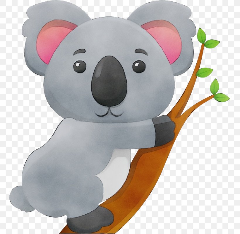 Koala Cartoon Animal Figure Clip Art Bear, PNG, 757x797px, Watercolor, Animal Figure, Animation, Bear, Cartoon Download Free