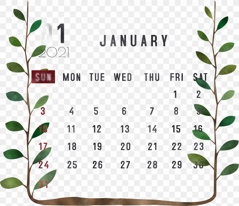 January 2021 Printable Calendar January Calendar, PNG, 2999x2596px, 2021 Calendar, January, Concert, Event, January Calendar Download Free