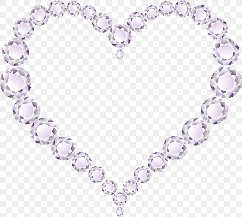 Heart Pearl Necklace Pearl Necklace Clip Art, PNG, 4210x3773px, Heart, Amethyst, Body Jewelry, Chain, Charms Pendants Download Free