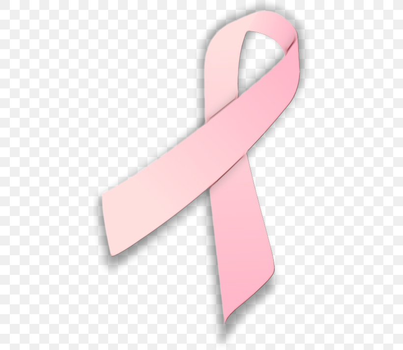 Pink Ribbon Material Property Font Logo, PNG, 440x713px, Watercolor, Logo, Material Property, Paint, Pink Download Free