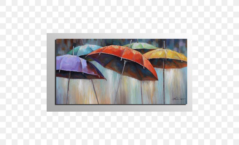 Umbrella Oil Painting Canvas Art, PNG, 500x500px, Umbrella, Abstract Art, Acrylic Paint, Art, Canvas Download Free
