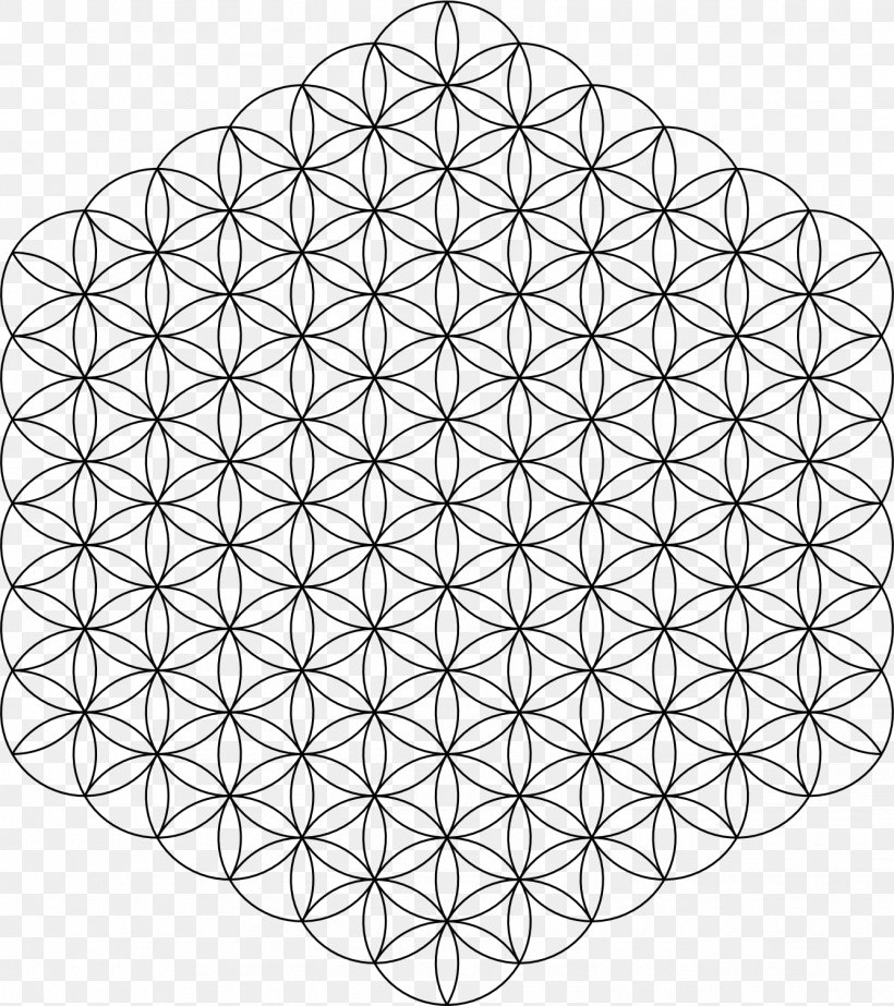 Overlapping Circles Grid Sacred Geometry Pattern, PNG, 1336x1504px, Overlapping Circles Grid, Area, Art, Autocad Dxf, Black And White Download Free
