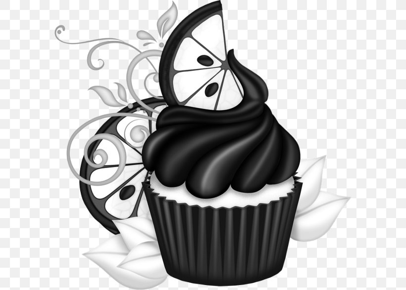 Cupcake Drawing Pastry Buttercream, PNG, 600x585px, Cupcake, Animated Cartoon, Black, Black And White, Buttercream Download Free