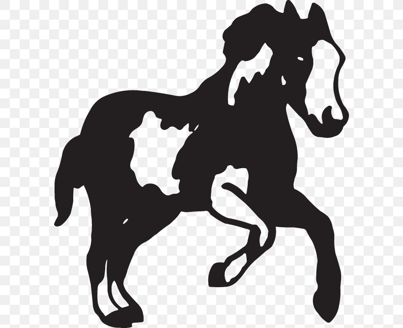 Mustang American Paint Horse Decal Pony Stallion, PNG, 600x667px, Mustang, American Paint Horse, Black, Black And White, Carnivoran Download Free
