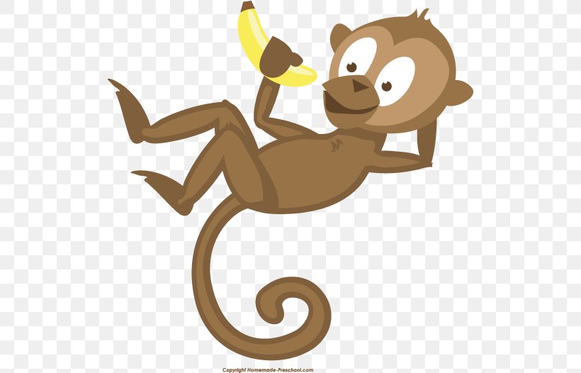 Primate Monkey Animal Tail Clip Art, PNG, 516x526px, Primate, Animal, Carnivora, Carnivoran, Cartoon Download Free