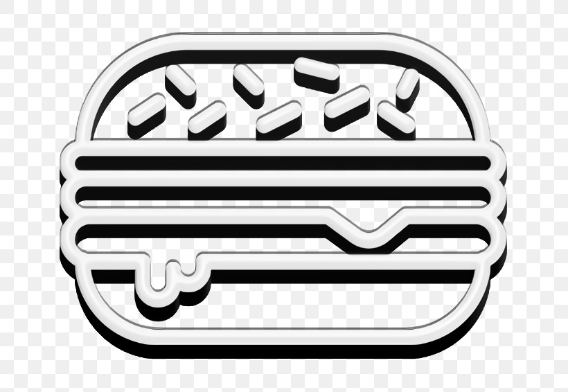 Street Food Icon Burger Icon, PNG, 776x566px, Street Food Icon, Angle, Black And White, Burger Icon, Car Download Free