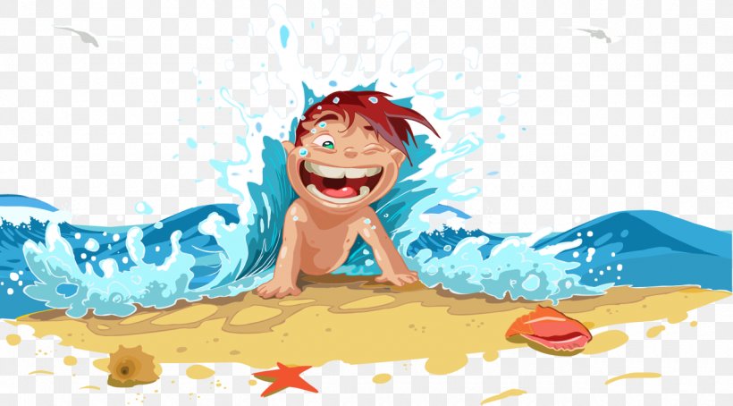 Vector Graphics Beach Illustration Child Image, PNG, 1280x710px, Beach, Art, Cartoon, Child, Fictional Character Download Free