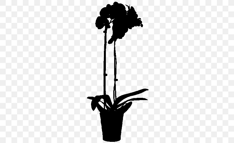 Flowering Plant Plant Stem Silhouette Plants, PNG, 500x500px, Flower, Amaryllis Belladonna, Blackandwhite, Botany, Flowering Plant Download Free