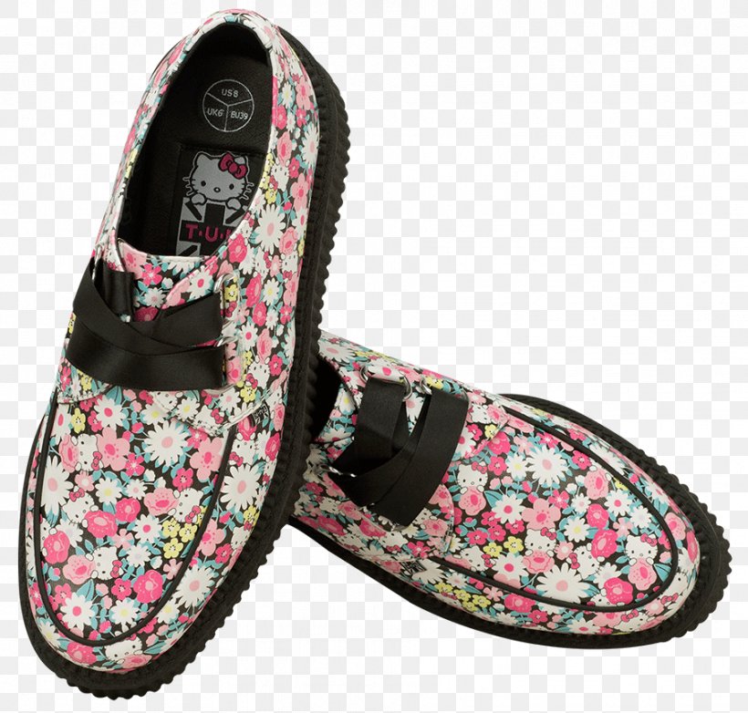 Hello Kitty Brothel Creeper T.U.K. Slip-on Shoe, PNG, 907x866px, Hello Kitty, Brothel Creeper, Common Daisy, Female, Footwear Download Free