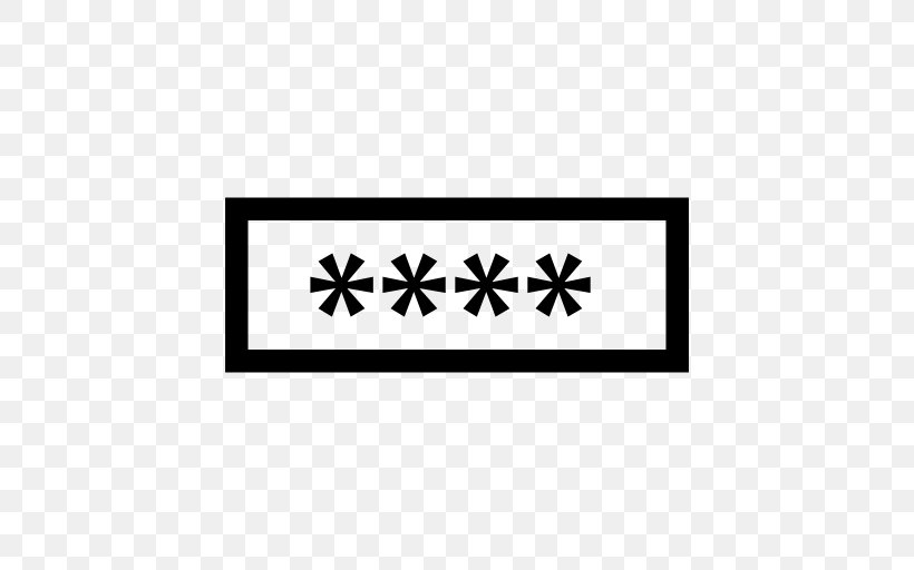 Brand Rectangle Area, PNG, 512x512px, Password, Area, Asterisk, Black, Black And White Download Free