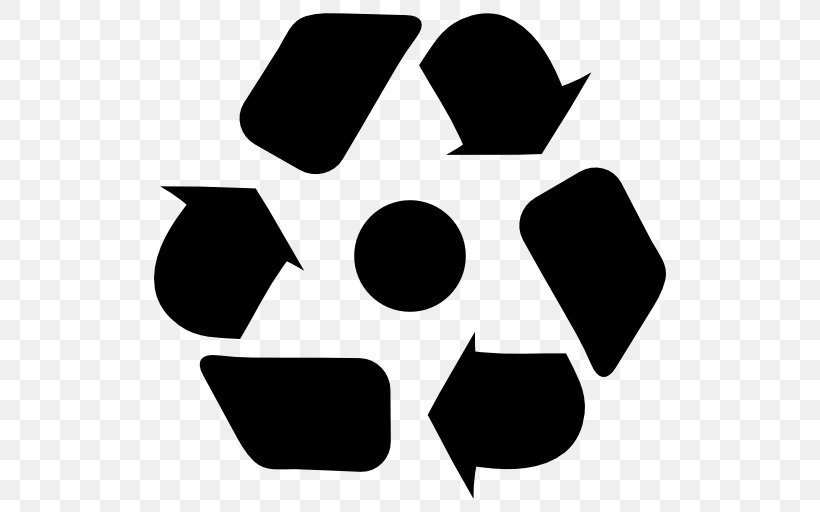 Paper Recycling Symbol Plastic Reuse, PNG, 512x512px, Paper, Black, Black And White, Electronic Waste, Material Download Free