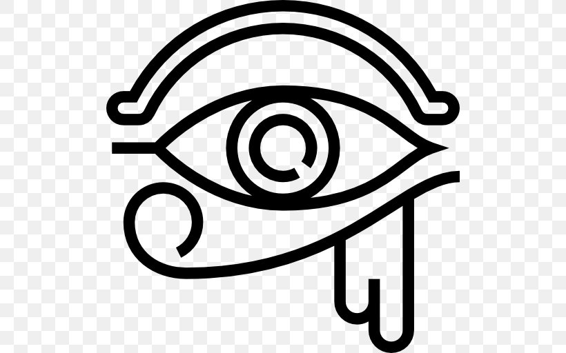 Ancient Egypt Eye Of Horus Clip Art, PNG, 512x512px, Ancient Egypt, Area, Black And White, Eye Of Horus, Eye Of Ra Download Free