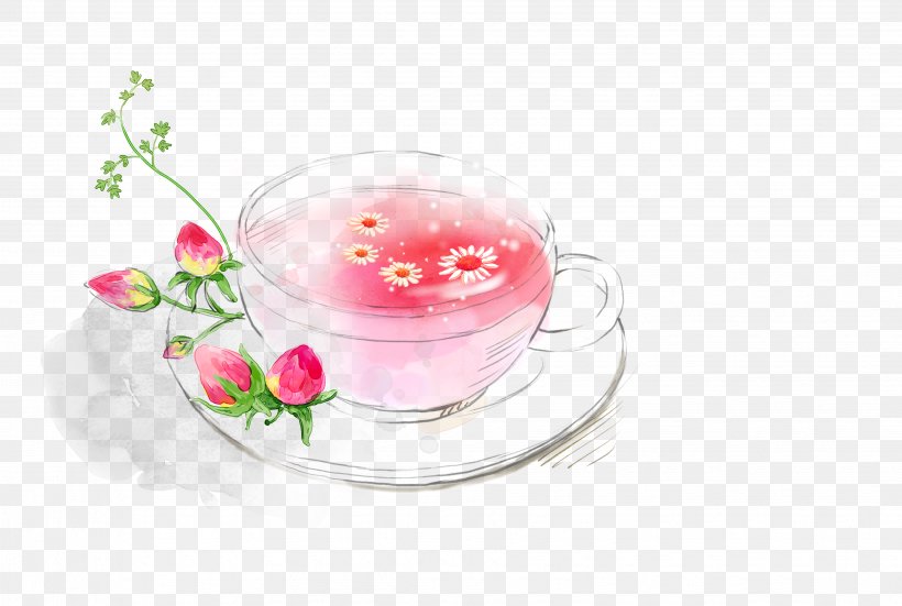 Flowering Tea Chrysanthemum Tea Hibiscus Tea, PNG, 3672x2471px, Tea, Advertising, Banner, Chrysanthemum, Chrysanthemum Tea Download Free