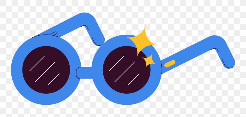 Sunglasses Goggles Logo Cobalt Blue Line, PNG, 2500x1192px, Sunglasses, Blue, Cobalt Blue, Geometry, Goggles Download Free
