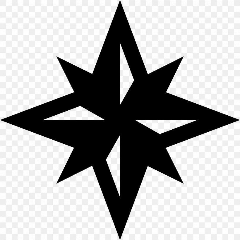 Compass Rose Clip Art, PNG, 2000x2000px, Compass Rose, Black And White, Classical Compass Winds, Compass, Leaf Download Free