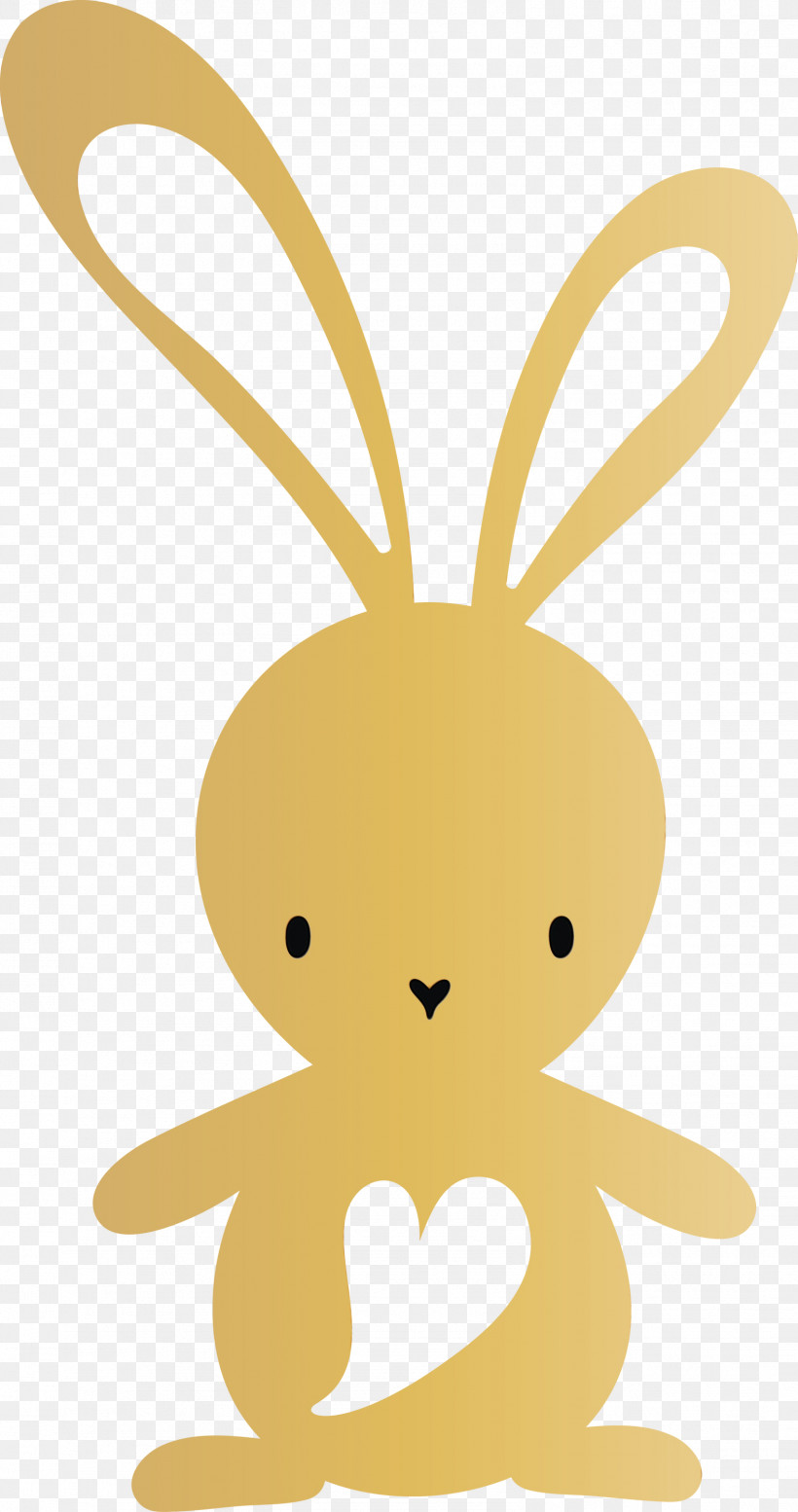 Cartoon Yellow Animal Figure, PNG, 1582x3000px, Cute Easter Bunny, Animal Figure, Cartoon, Easter Day, Paint Download Free