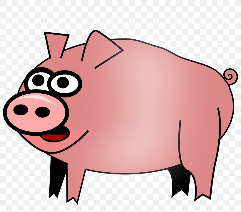 Domestic Pig Cartoon Clip Art, PNG, 800x722px, Domestic Pig, Cartoon, Drawing, Free Content, Livestock Download Free