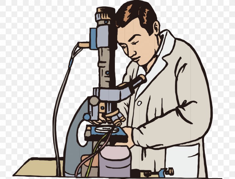 Microscope Experiment Scientist Clip Art, PNG, 1313x1004px, Microscope, Arm, Art, Cartoon, Chemistry Download Free