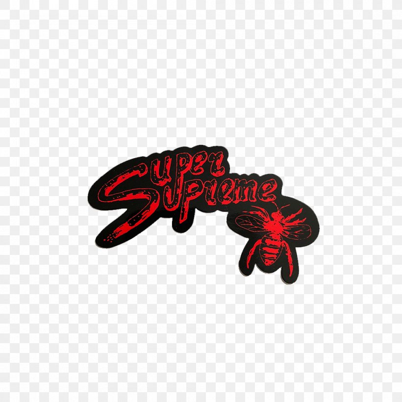 Sticker Supreme Logo Product Brand, PNG, 1000x1000px, Sticker, Black, Brand, Logo, Luxury Goods Download Free