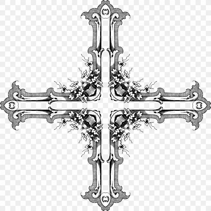 Symbol Clip Art, PNG, 2328x2328px, Symbol, Art, Black And White, Body Jewelry, Cross Download Free