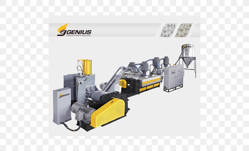 Plastic Recycling Plastic Recycling Machine Plastics Extrusion, PNG, 500x500px, Plastic, Advertising, Bottle, Calcium Carbonate, Crusher Download Free