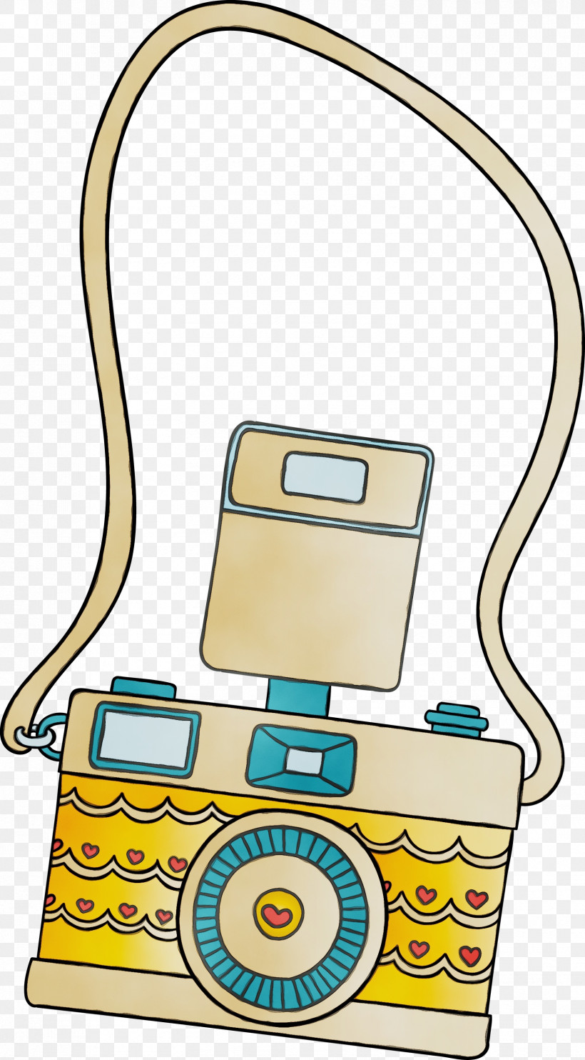 Yellow Line Area Meter, PNG, 1657x2999px, Cartoon Camera, Area, Line, Meter, Paint Download Free