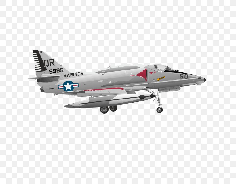Douglas A-4 Skyhawk Airplane Fighter Aircraft McDonnell Douglas F/A-18 Hornet LTV A-7 Corsair II, PNG, 640x640px, Airplane, Air Force, Aircraft, Bomber, Decal Download Free
