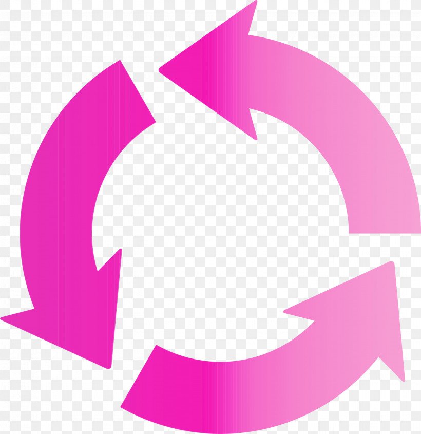Pink Logo Circle Symbol Magenta, PNG, 2909x3000px, Eco Circulation Arrow, Circle, Logo, Magenta, Paint Download Free