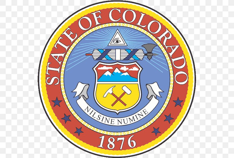 Seal Of Colorado Washington Oregon New Jersey, PNG, 555x555px, Colorado, Area, Badge, Brand, Crest Download Free